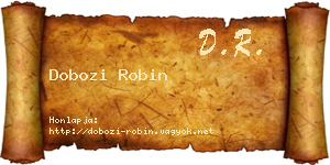 Dobozi Robin névjegykártya